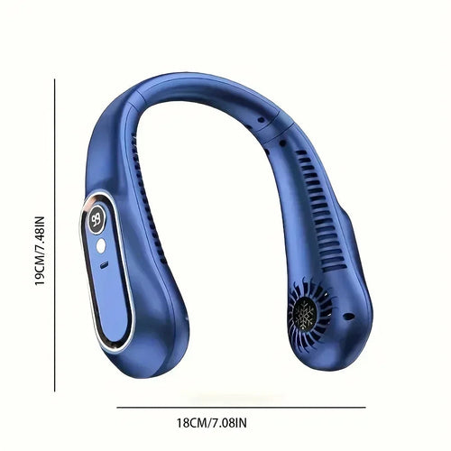 3-speed-Bladeless-Neck Fan-Hands-Free Portable-Cooling