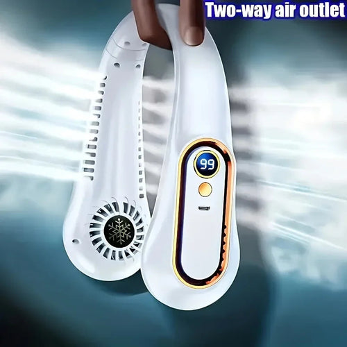 3-speed-Bladeless-Neck Fan-Hands-Free Portable-Cooling